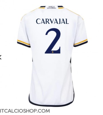 Real Madrid Daniel Carvajal #2 Prima Maglia Femmina 2023-24 Manica Corta